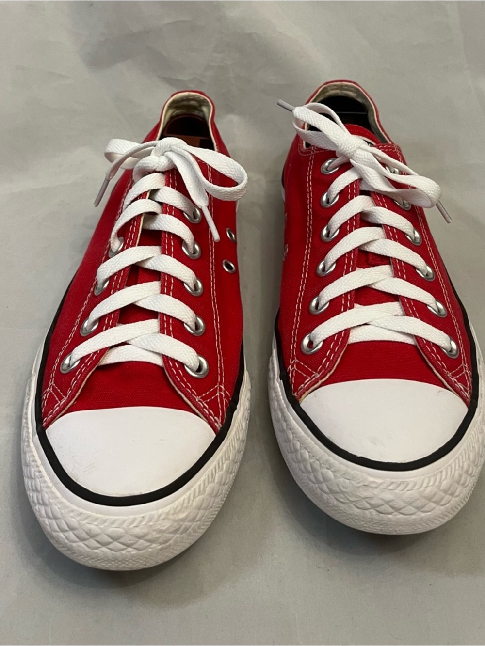 Converse Red Low-Top Canvas Sneakers M5/W7